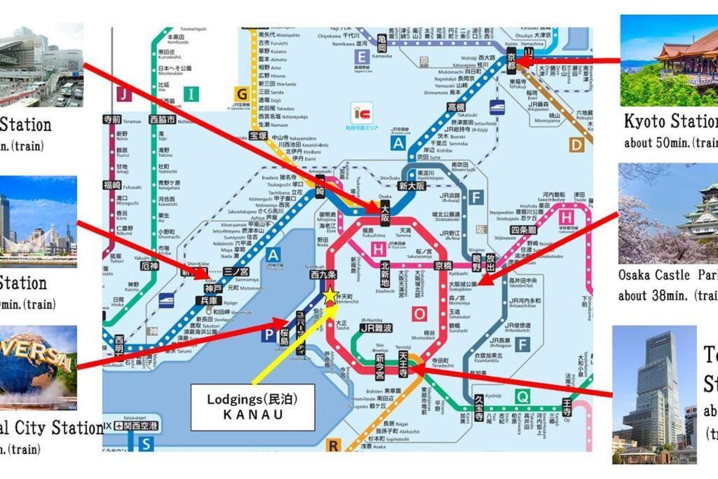New【駅から2分】usj空庭難波梅田まで10分!まるごと一軒家貸し切り!大人数宿泊可能!駐車場有 アパート
